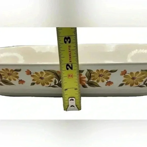 Vintage Capri Serve ‘N Store Bakeware Divided Stoneware Dish - Picture 5 of 8